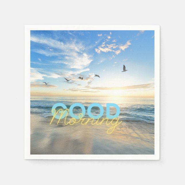 Good Morning Blue Sky Napkin (Front)