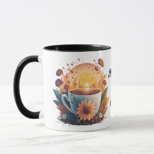 Good Morning But Coffee First Sunrise background Mug