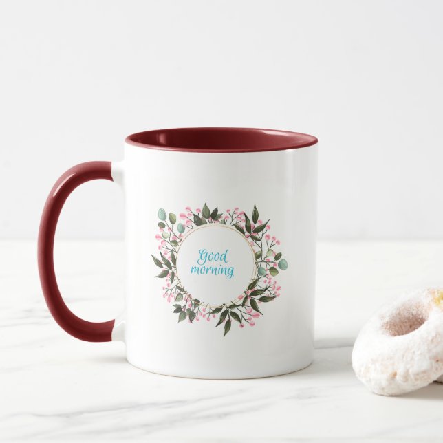 good morning cermic mug for tea &coffee (With Donut)