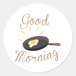 Good Morning Classic Round Sticker