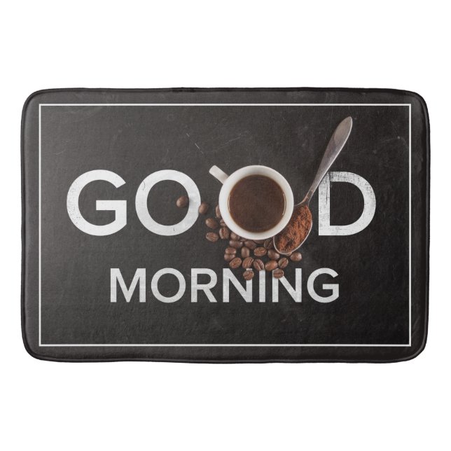 Good Morning Coffee bath mats (Front)