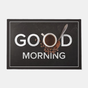 Good Morning Coffee door mats