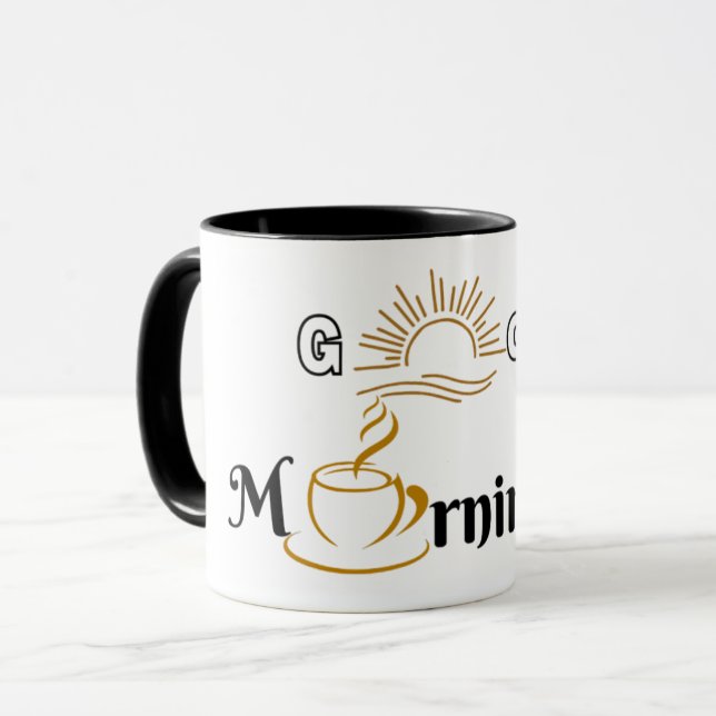 “Good Morning” Coffee Mug – Me Time Mug for Peacef (Front Left)