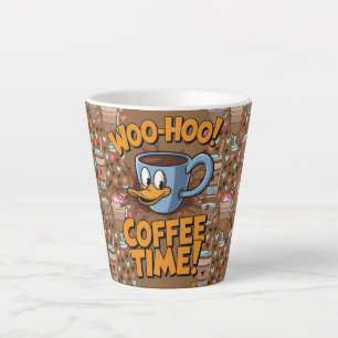 good morning coffee time latte mug