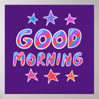 GOOD MORNING Colorful Cool & Fun Stars