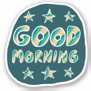 GOOD MORNING Cute Colourful & Fun Handlettering