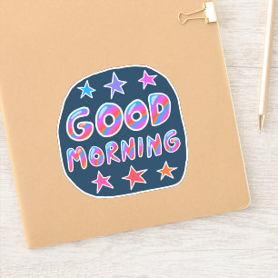 GOOD MORNING Cute Colourful & Fun Handlettering
