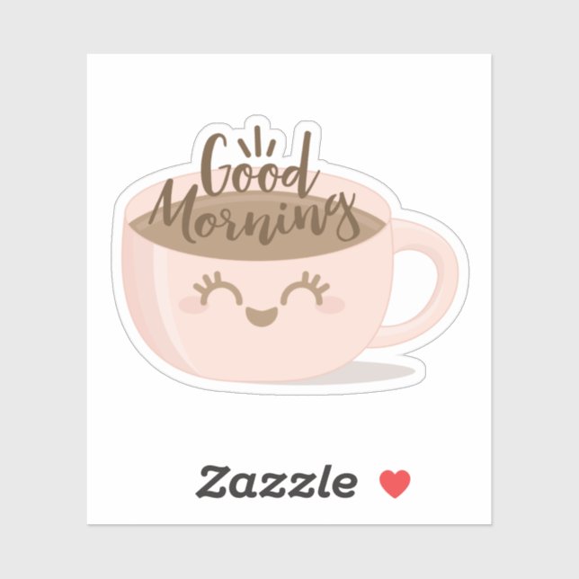 Good Morning Cute Kawaii Style Coffee Cup (Sheet)