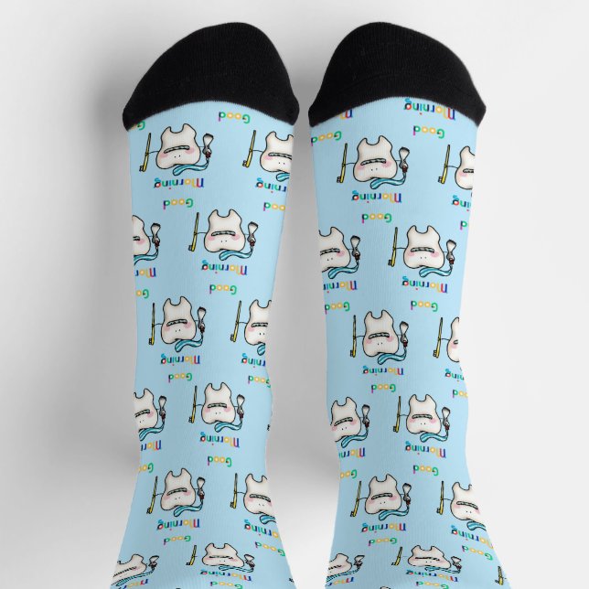 good morning (cute tooth) socks (Top)