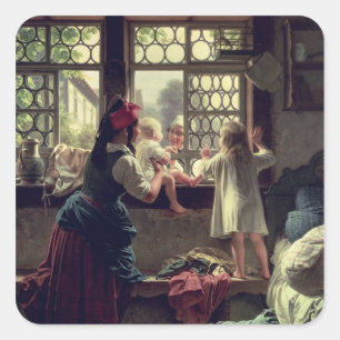 Good Morning, Dear Father Square Sticker