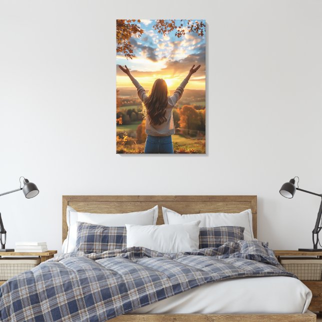 Good Morning Fall Canvas Print (Insitu(Bedroom))