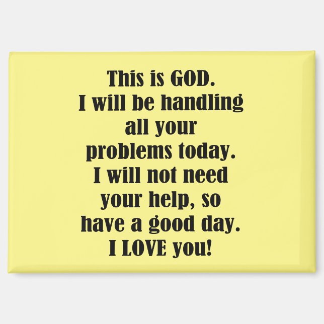 Good Morning From God (personalise) Magnet (Front)