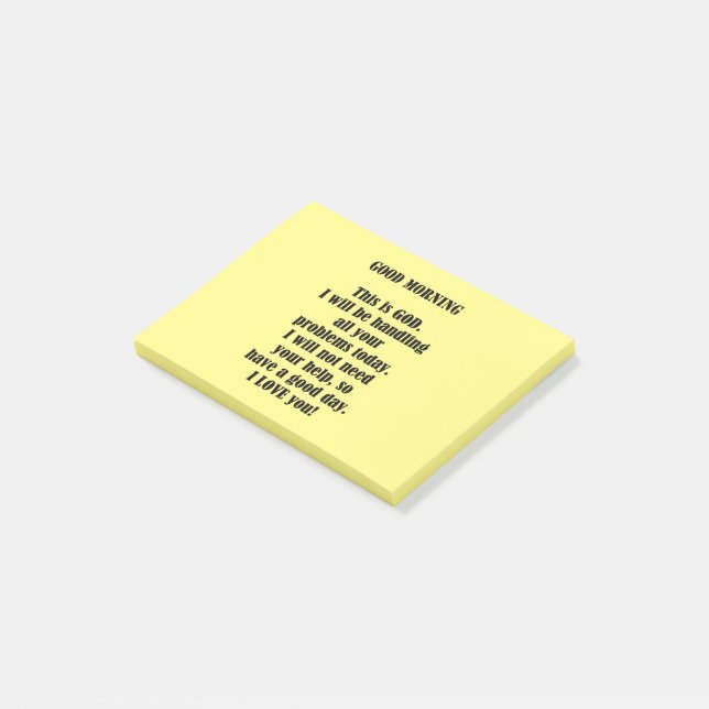 Good Morning From God (personalise) Post-it Notes (Angled)
