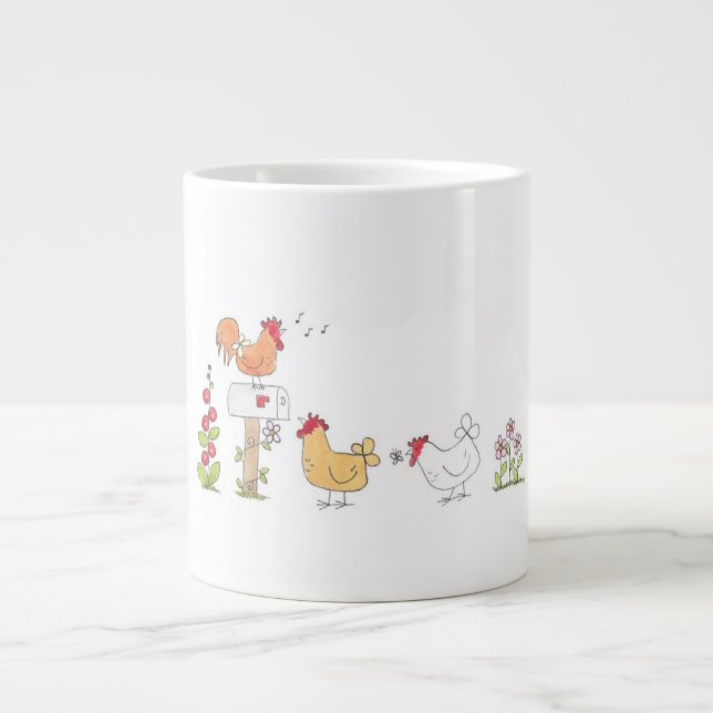 Good Morning From the Flock Large Coffee Mug (Front)