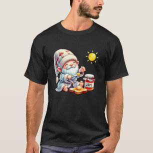 Good Morning Gnome With Jam Jar For Teacher Summer T-Shirt