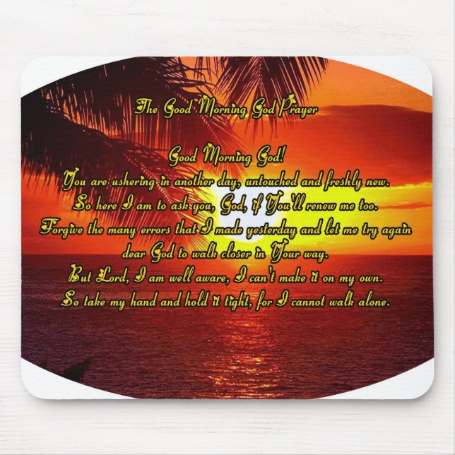 Good morning god prayer mouse pad (Front)