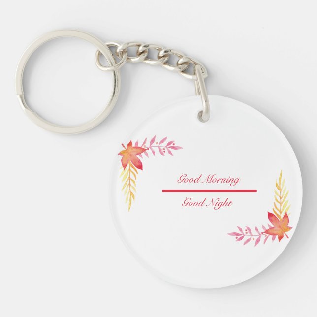 Good Morning & Good Night Acrylic Keychain (Front)