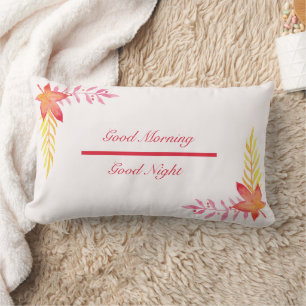 Good Morning & Good Night Lumbar Pillow 13" x 21"