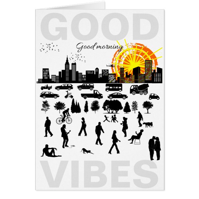 Good Morning, Good Vibes funny, customisable (Front)
