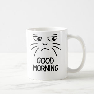 Good Morning – Grumpy Cat Face Coffee Mug