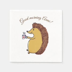 Good morning ,Hedgehog  Paper Napkins