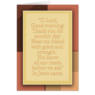 Good morning, Lord!