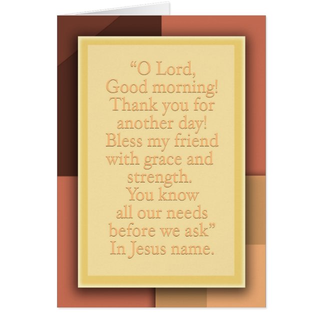 Good morning, Lord! (Front)