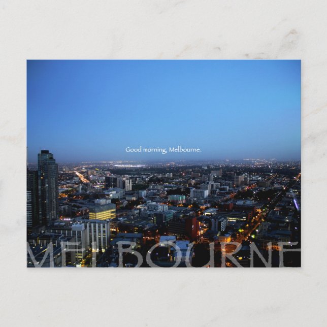 Good Morning, Melbourne Postcard (Front)