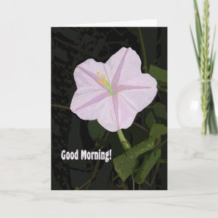 Good Morning Note Card Lavender Morning Glory
