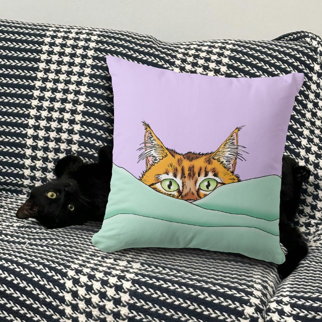 Good Morning Orange Cat Funny Cushion (Creator Uploaded)