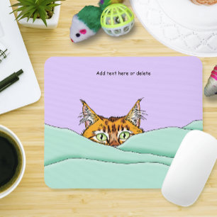 Good Morning Orange Cat Funny Mouse Pad