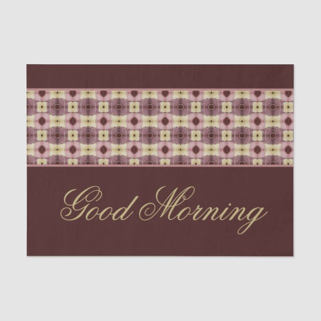 Good Morning Paper Place Mat 25 Piece Set (Front)