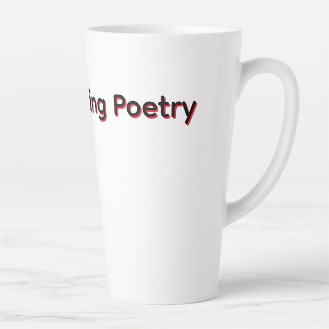 Good Morning Poetry Latte Mug (Right)