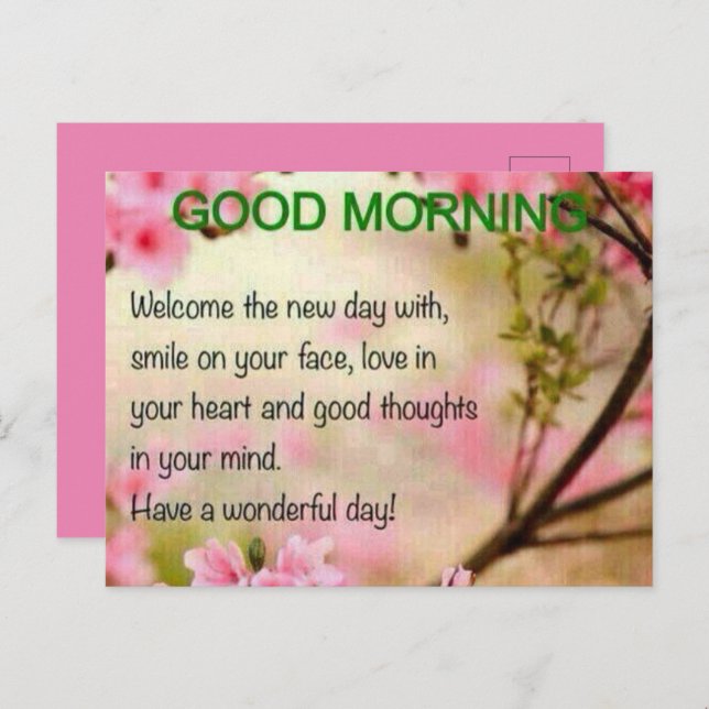 GOOD MORNING POSTCARD (Front/Back)