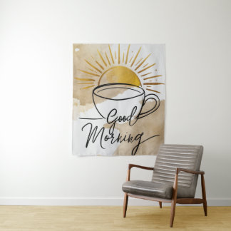 Good Morning Postcard Tapestry