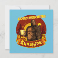 Good Morning Sunshine Bigfoot Coffee Humour Art