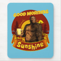 Good Morning Sunshine Bigfoot Coffee Humour Art