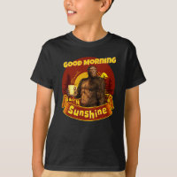 Good Morning Sunshine Bigfoot Coffee Humour Art