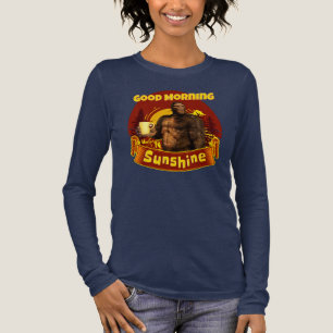 Good Morning Sunshine Bigfoot Coffee Humour Art Tri-Blend Shirt