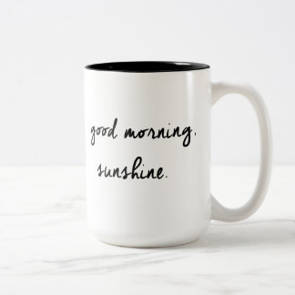 Good Morning Sunshine Black & White Mug