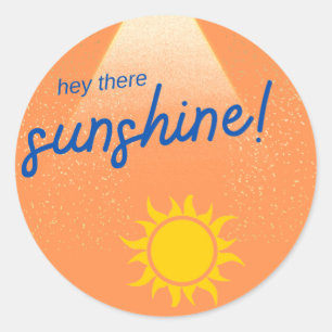 good morning sunshine classic round sticker