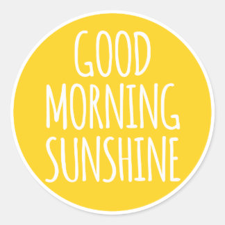 Good morning sunshine classic round sticker