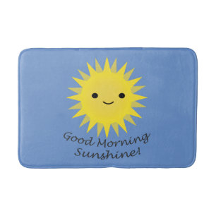 Good Morning Sunshine Cute Kawaii Sun Bath Mat