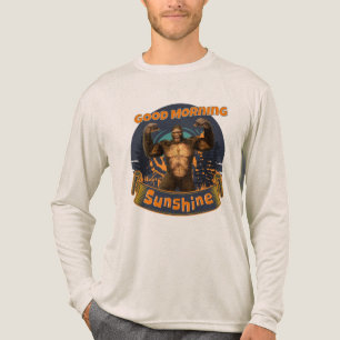 Good Morning Sunshine Funny Bigfoot Tri-Blend Shirt