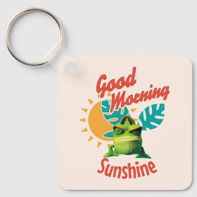 Good Morning Sunshine Funny Chameleon Key Ring (Front)
