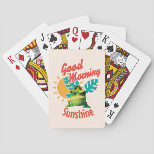 Good Morning Sunshine Funny Chameleon Playing Cards