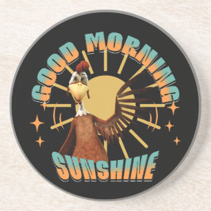 Good Morning Sunshine Funny Rooster Coaster