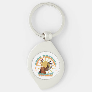 Good Morning Sunshine Funny Rooster Key Ring