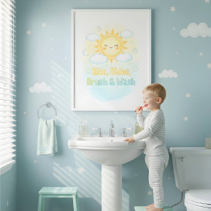 Good Morning Sunshine Kids Bathroom Wall Art