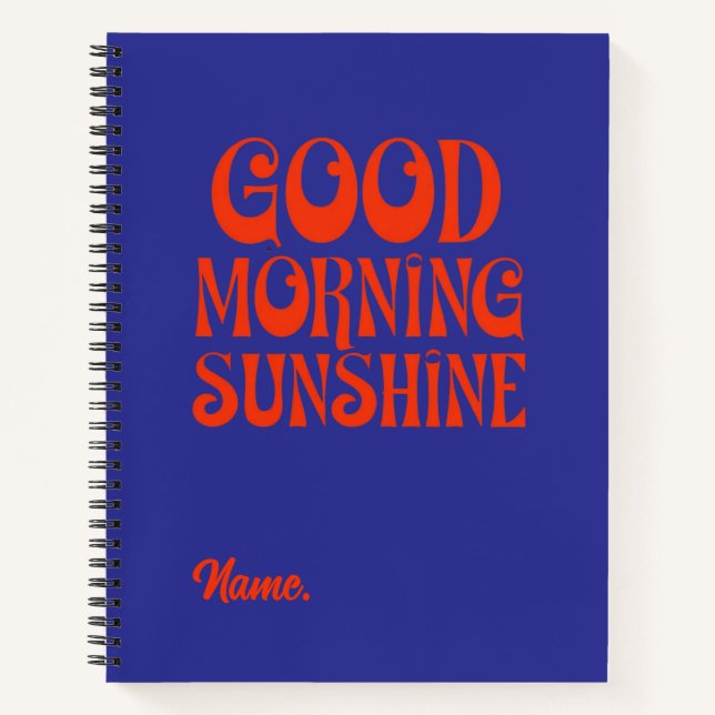 Good Morning Sunshine Retro Decor Print Notebook (Front)